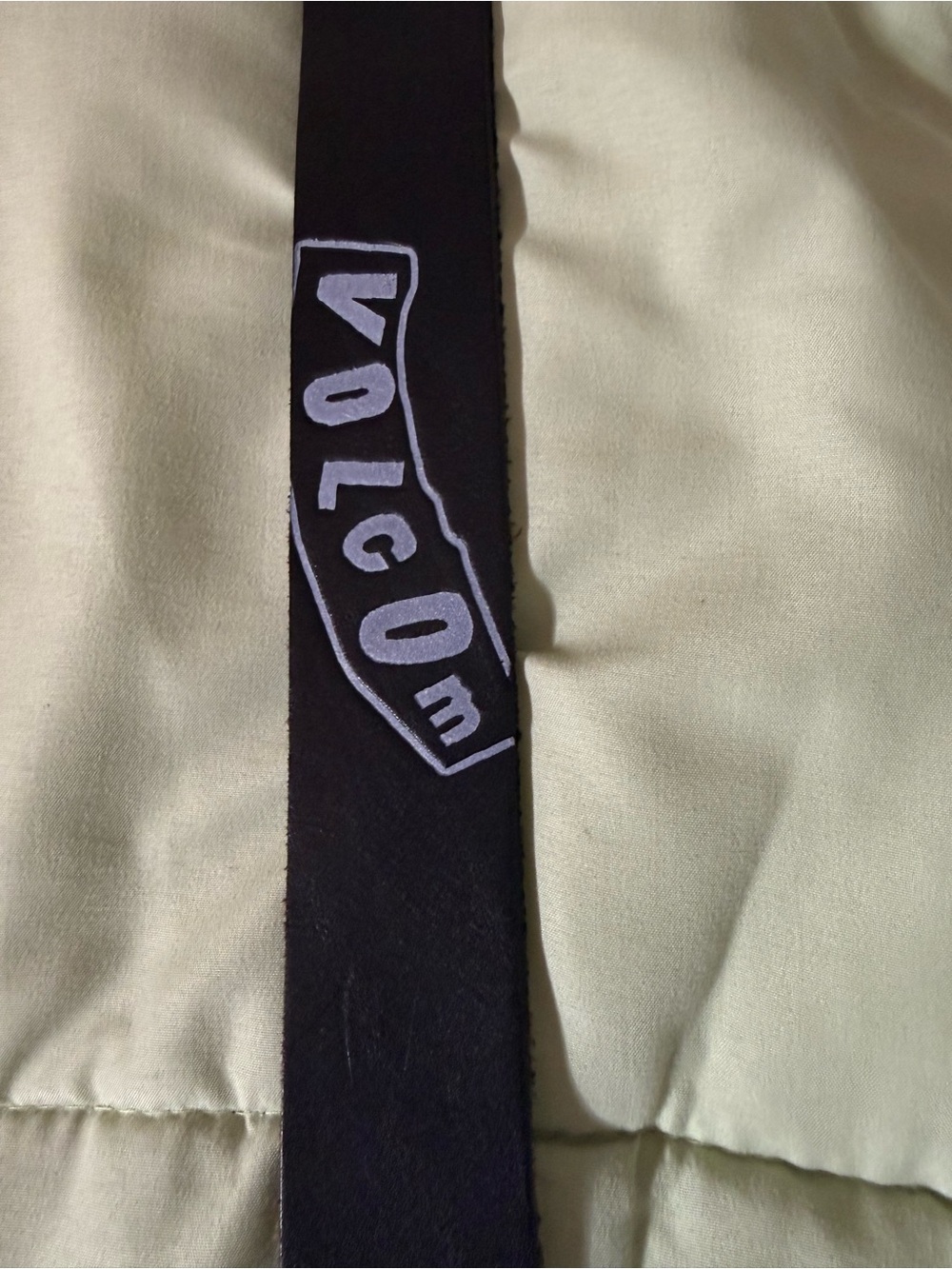 Volcom Genuine Leather Black Belt Metal Buckle Volcom Stamp Size 32-37